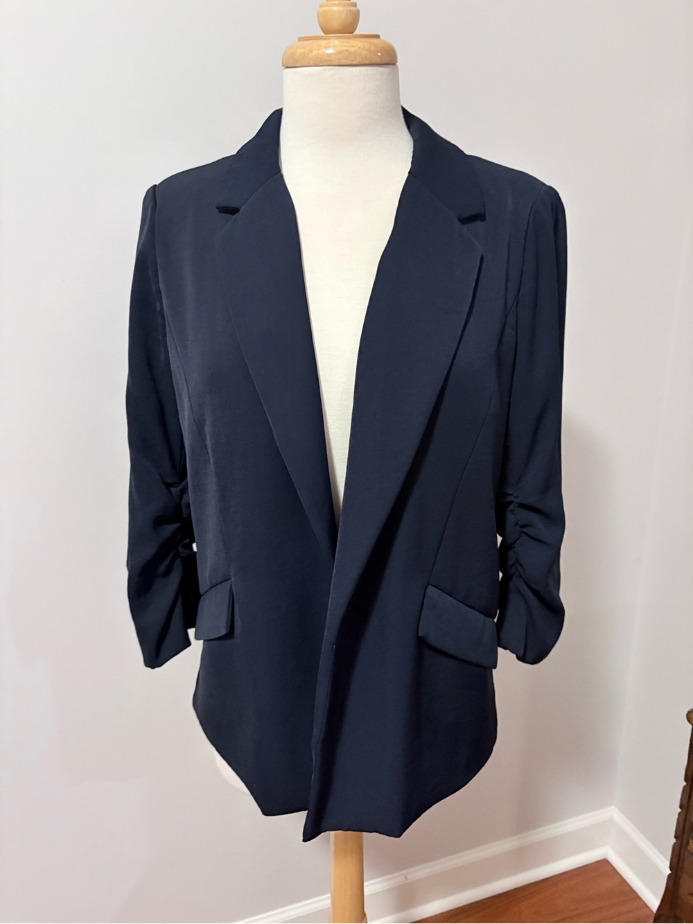 Skies Are Blue Dark Navy Open-Front Blazer